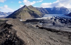 Views of Icelandic volcanic mountains