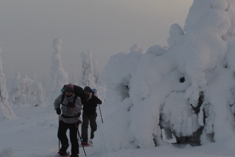 Snowshoe trek in Finland
